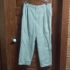 40x32 Savane Tan Khaki Cotton Pleated Dress Casual Pants Cuffed